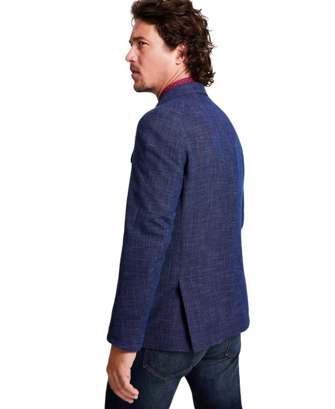 TALLIA Men's Slim-Fit Raglan Sport Coat (Navy/Grey, 42L)2