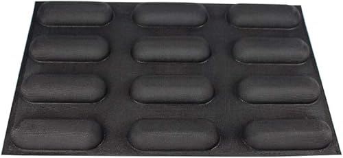 Miniatura 3 de Moldes para perros calientes, moldes antiadherentes para pan de pan, molde de silicona de grado alimenticio, 12 panes de 40 x 60 pulgadas para hacer