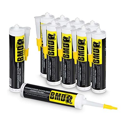 10x BMD - mur 310ml bauelastischer Ausschlusskleber Dichtkleber Folienkleber Dichtmasse 310 ml für Anschluss von Dampfsperrfolien, Dampfbremsfolien, Dampfbremse, Dampfsperre Cover