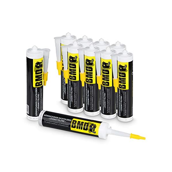 10x BMD – mur 310ml bauelastischer Ausschlusskleber Dichtkleber Folienkleber Dichtmasse 310 ml für Anschluss von…