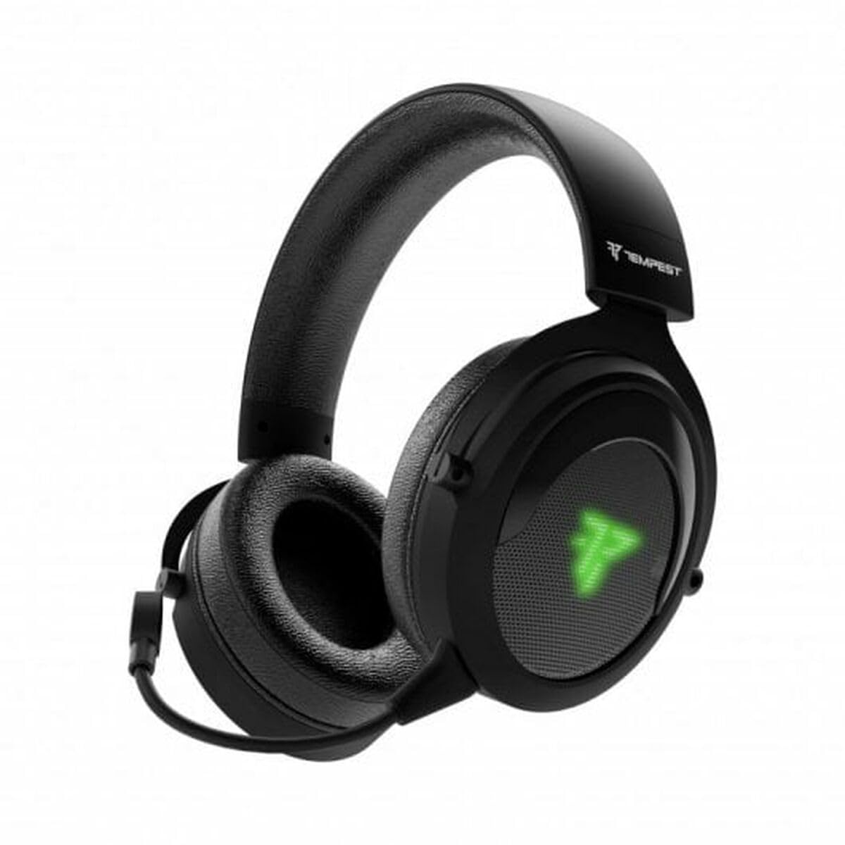 Tempest Emperor Cascos Gaming Inalámbricos con Micrófono, PC/PS5/Switch, Luz RGB, Wireless, Sonido Envolvente, Cascos Gamer Negros