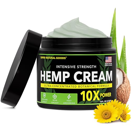 Image of Super Natural Goods Hemp Cream | Botanical Cream with a Cooling Sensation for Localized Application | 16 oz