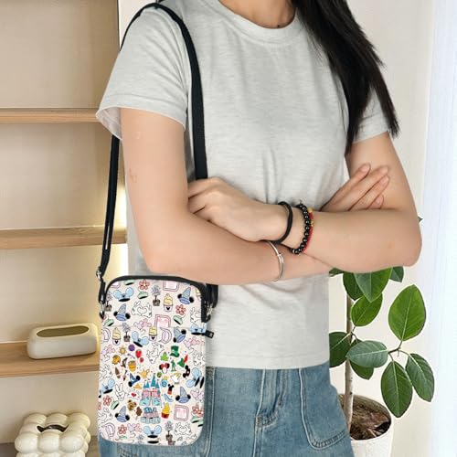 KEYCHIN Enchanted Kingdom Crossbody Bag Mouse Family Trip Gifts It’s A Small World Shoulder Bag Magic Castle Gifts4