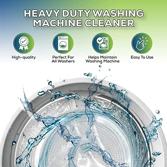 Image of Washing Machine Cleaner Tablet - 24 Pack Deep Cleaning Tablets For HE Front Loader & Top Load Washer, Tripple Decontamination Formula, Clean Inside Drum