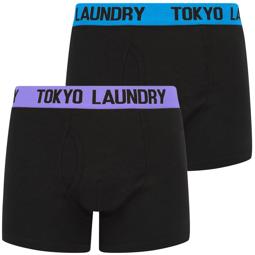 Tokyo Laundry Men's 2 Pack Stretch Cotton Boxer Shorts