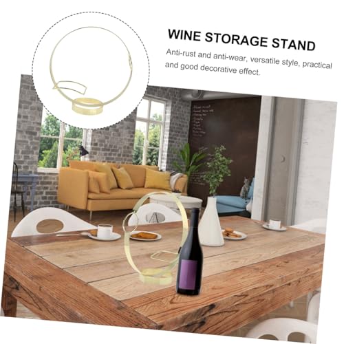 Soporte para botellas de vino de acero inoxidable elegante miniatura 7
