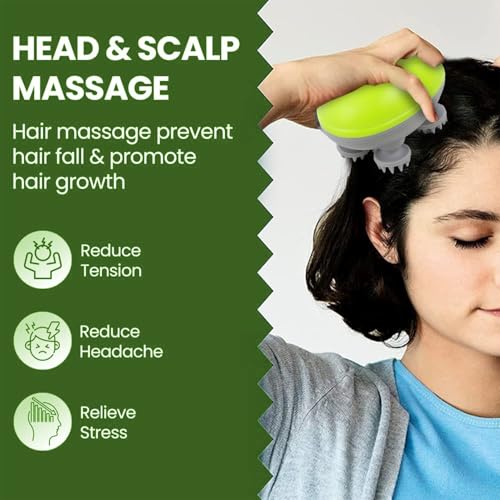 Image of SUPERSTUD Scalp Massager For Hair Growth || Rechargeable Electric Head Massager with 3 Speed Modes | Head Scratcher for Stress Relief, Relaxation & Deep Clean