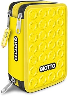 Giotto Stilnovo - Estuche con 3 Cremalleras, Color Amarillo
