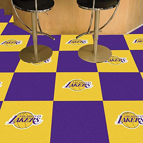 FANMATS 9304 Los Angeles Lakers Team Carpet Tiles - 45 Sq Ft.