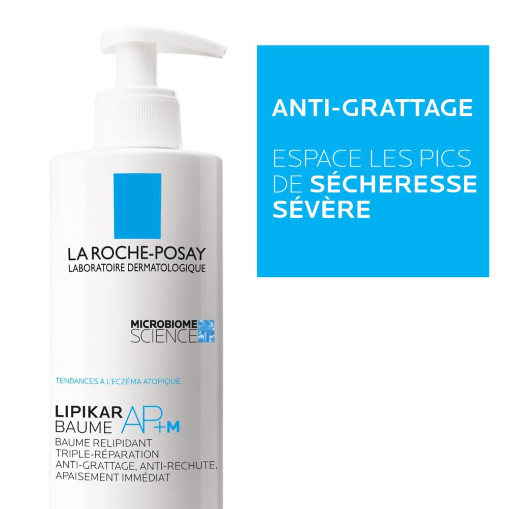 La Roche-Posay - Lipikar Baume AP+M - Crème Hydratante Corps Triple Réparation - Apaise Durablement les Peaux Sèches Atopiques - Beurre de karité, Aqua Posæ, Niacinamide - Crème Corps Haute Tolérance
