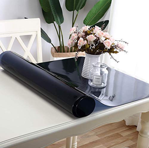 L STYLE デスクマット テーブルマット 透明 PVC製 デスクマット 学習机 マット 撥水 汚れ防止 ザー デスクマット (透明 厚さ2mm, 60*45cm) (黒透明つや消し 厚さ1.5mm, 119x69cm)