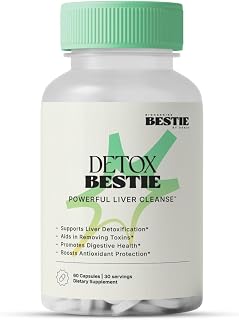 Detox Bestie Supplement - Detox Cleanse for Women & Men, Supports Liver Health, Promotes Digestive Health, Helps Remove Toxins, Formulated with Natural Ingredients - 60 Capsules