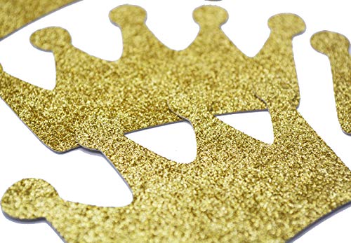 Image of Qttier 12pcs Crown Confetti, 4.7 inches Gold Glitter