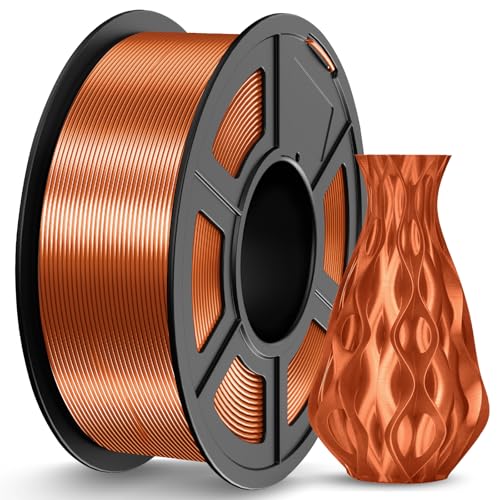 Image of JAYO Silk PLA Filament 1.75mm Copper 1.1kg, Metal-Like Shiny PLA, Smooth Silky Finish, Easy to Print, Accuracy + /- 0.02mm, Fits for Most FDM 3D Printers