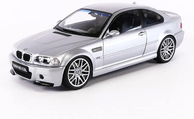 solido S1806503 1:18 2003 BMW E46 CSL Coupe-Silver Grey Collectible Miniature car