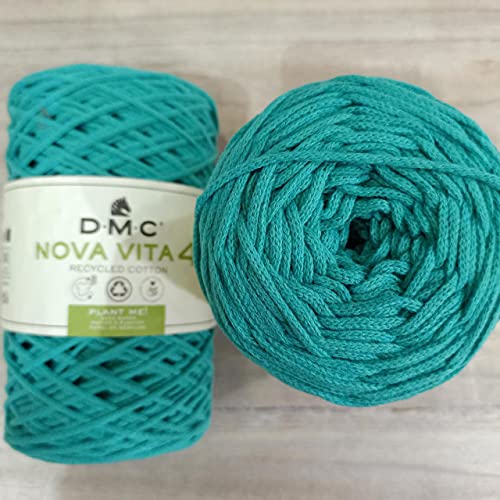 DMC Eco Vita 4, Teal Crochet Knitting Macrame Yarn, 250g