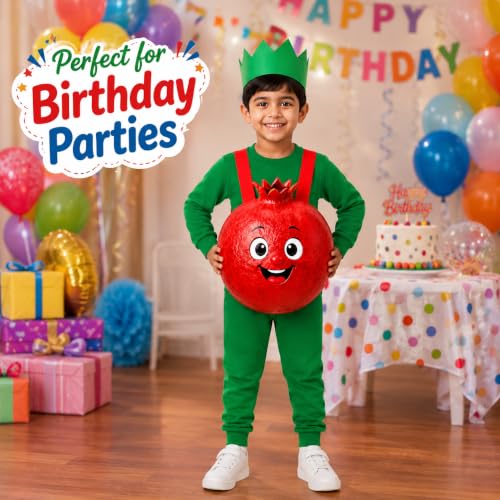 Image of Raj Costume Kids Fruit & Vegetable Fancy Dress Costume | Soft Felt Fruit and Vegetable Cutout Costume for Boys & Girls | School Annual Function