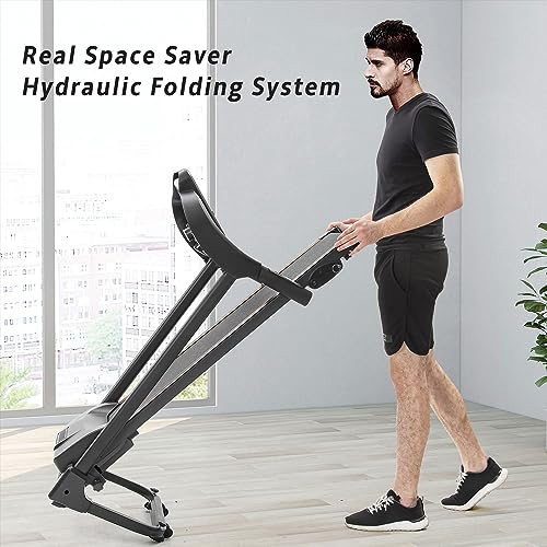 Caminadora plegable compacta con altavoces y control de inclinación miniatura 7