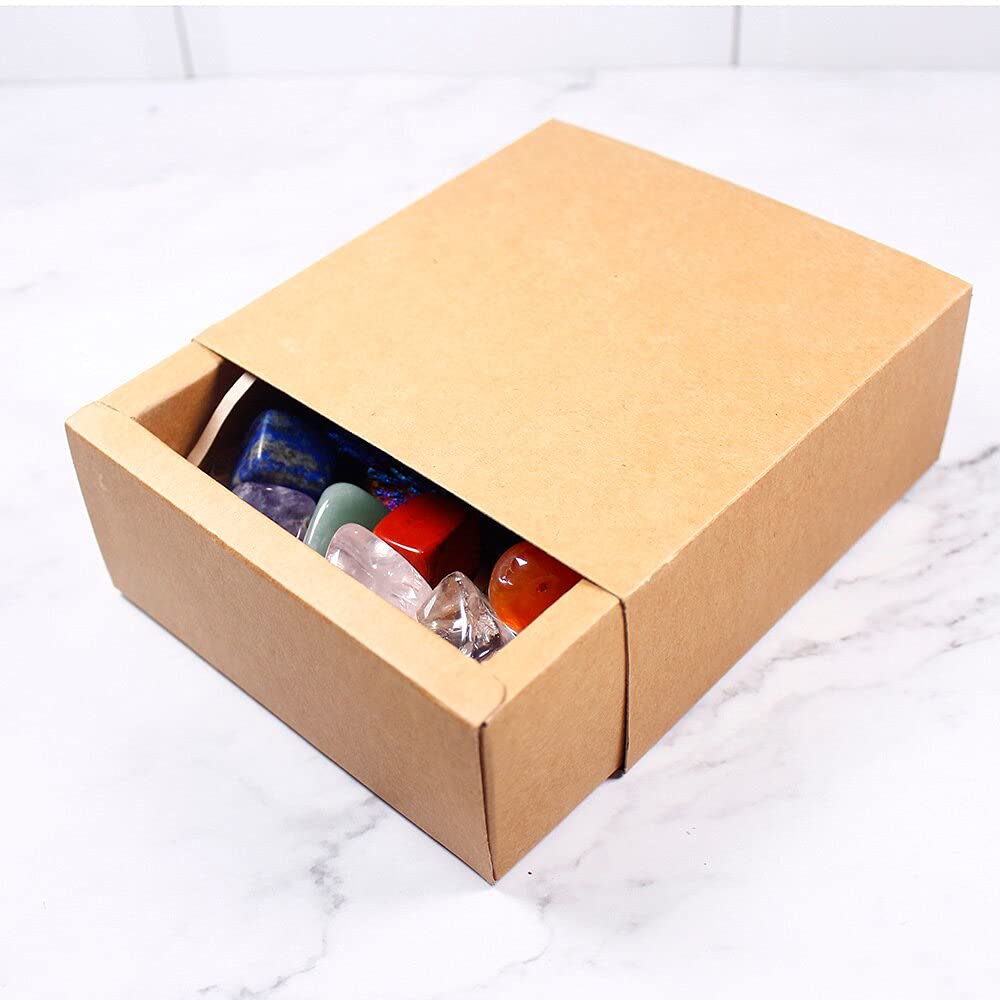 11 PCS Curación de Cristales de curación y Piedras Set de Chakra/racimo de Amatista púrpura, Cuarzo de Rosa y Piedras Preciosas de Cuarzo Transparente, 7 Piedras caídas (Color : Box)