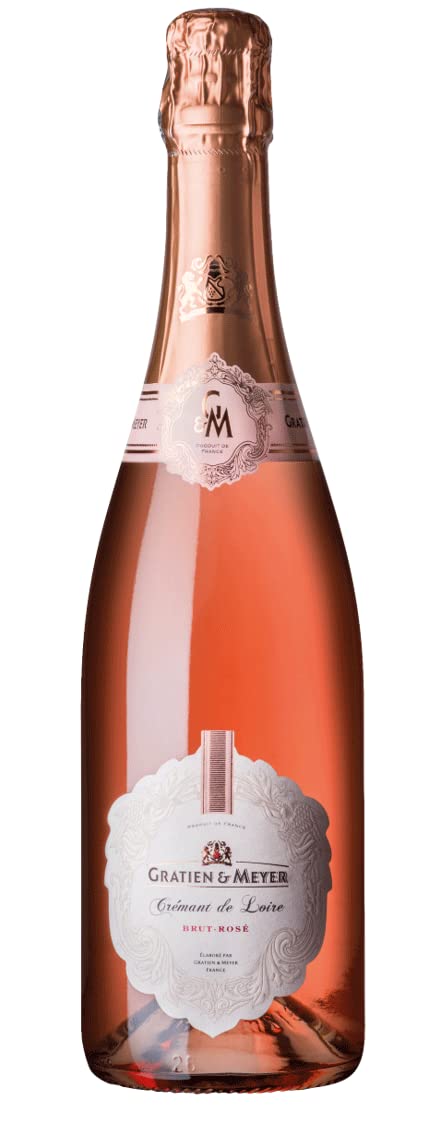 Gratien & Meyer Crémant de Loire Cuvée Diadem Brut Rosé (6 x 0,75 l) - Edler französischer Rosé-Schaumwein auf Champagner-Niveau, Traditionelle Flaschengärung, frisch fruchtig und zart-cremig