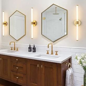 Round Acrylic Luxurious LED Wall Light for Mirror, Wash Basin, Bedroom, Hotel Passage, Living Room | Soft & Bright White LED Lighting - 1 Pack (25mm Wall Light, Pack of 2)