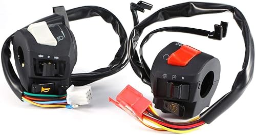 Miniatura 1 de Interruptor de manillar, 2 unids DC 12 V Universal 78 '' manillar motocicleta cuerno giro luz interruptor de control