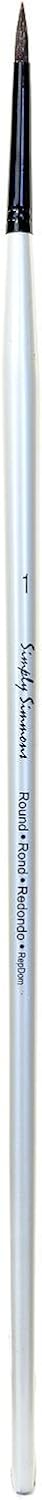 Robert Simmons Simply Simmons Extra Firm Filament Round Long Handle 1 [Pack of 6 ]