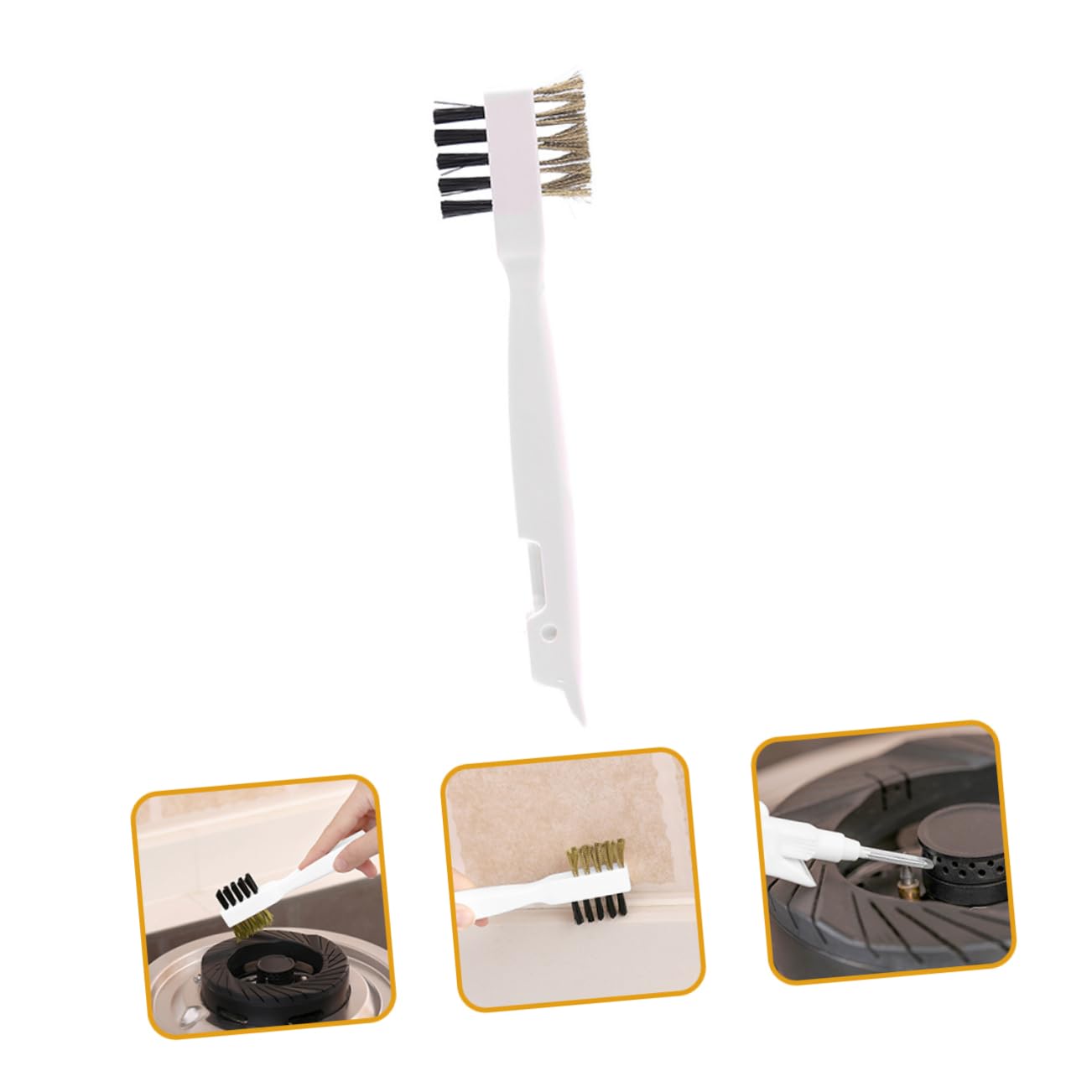 SEWOART 4pcs Gas Stove Cleaning Brush Multi-use Cooktop Scrub Brush for Grease and Grime Removal Crevices and Tight Spaces Ergonomic Design and Bristles for Household Cleaning Tasks