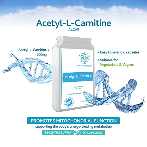 Acetyl-L-Carnitine 500mg 90 Capsules - High-Strength ALCAR with no D-carnitine - Made in The UK - Suitable for Vegans - Image 4
