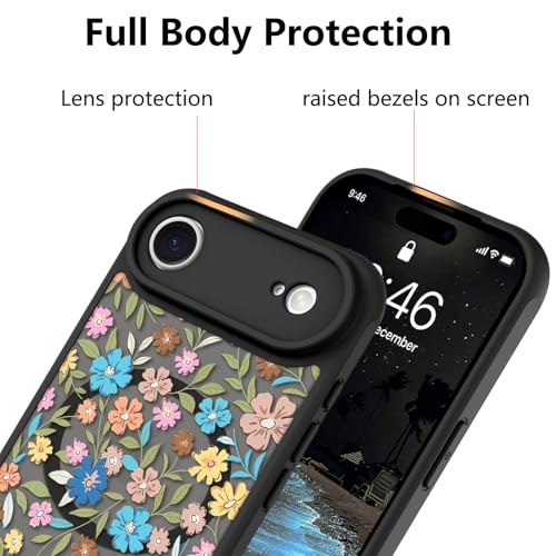 Image of KANGHAR Case Compatible with iPhone Air Flower Pattern | [Compatible with Magsafe] Cute Colorful Blooming Florals Protective Magnetic Case for Girls Women 6.5 inch
