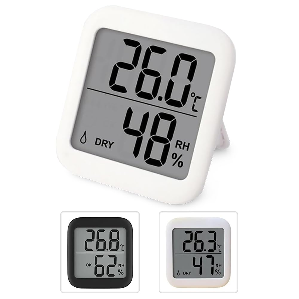 Digital Thermo Hygrometer - Accurate Indoor Thermometer with Humidity Gauge for Home, Office, Greenhouse, Baby Room - Monitor Temperature and Humidity Levels