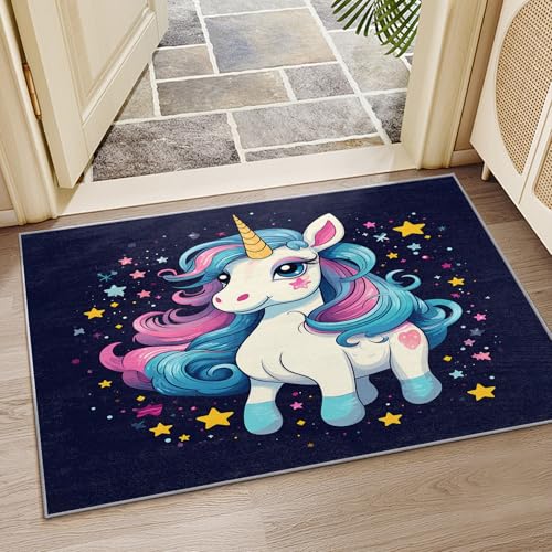 Tapete Unicornio para Niñas 90x150 cm Rectangular miniatura 6
