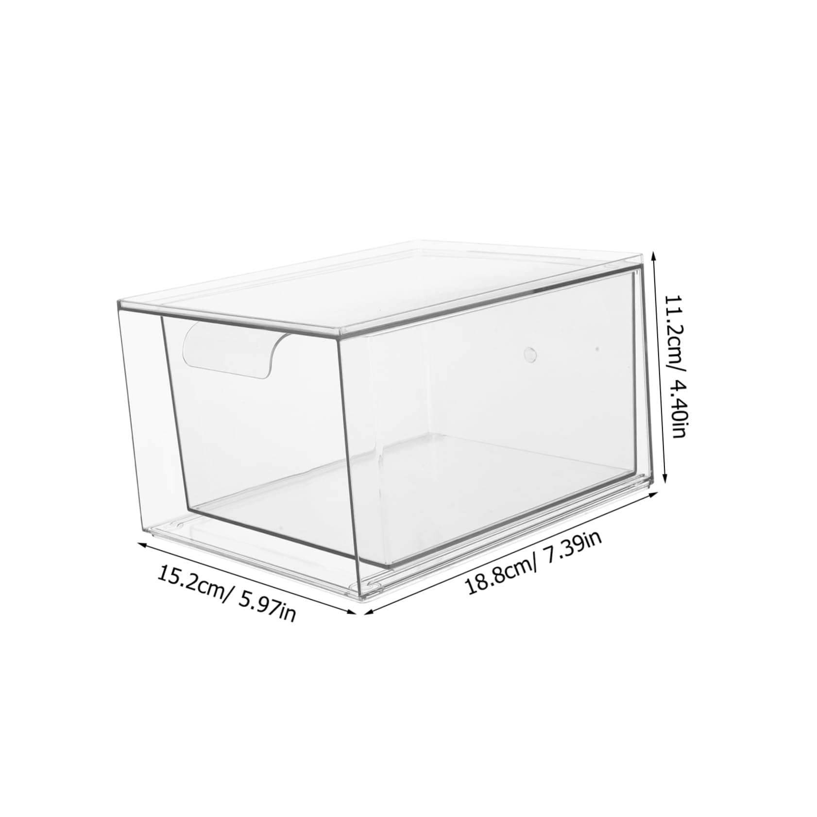 Caja De Almacenamiento De Cosméticos Transparente Con Organizador De Maquillaje Para Baño y Tocador Para Paletas y Productos De