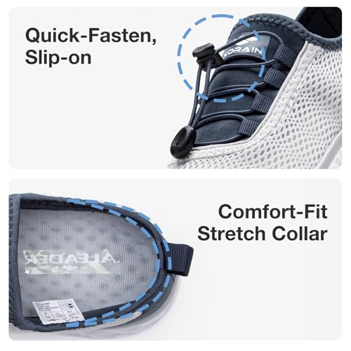 Image of ALEADER Men's Stylish Water Shoes, Quick-Dry Xdrain Water Sneakers, Lightweight & Comfort Footed
