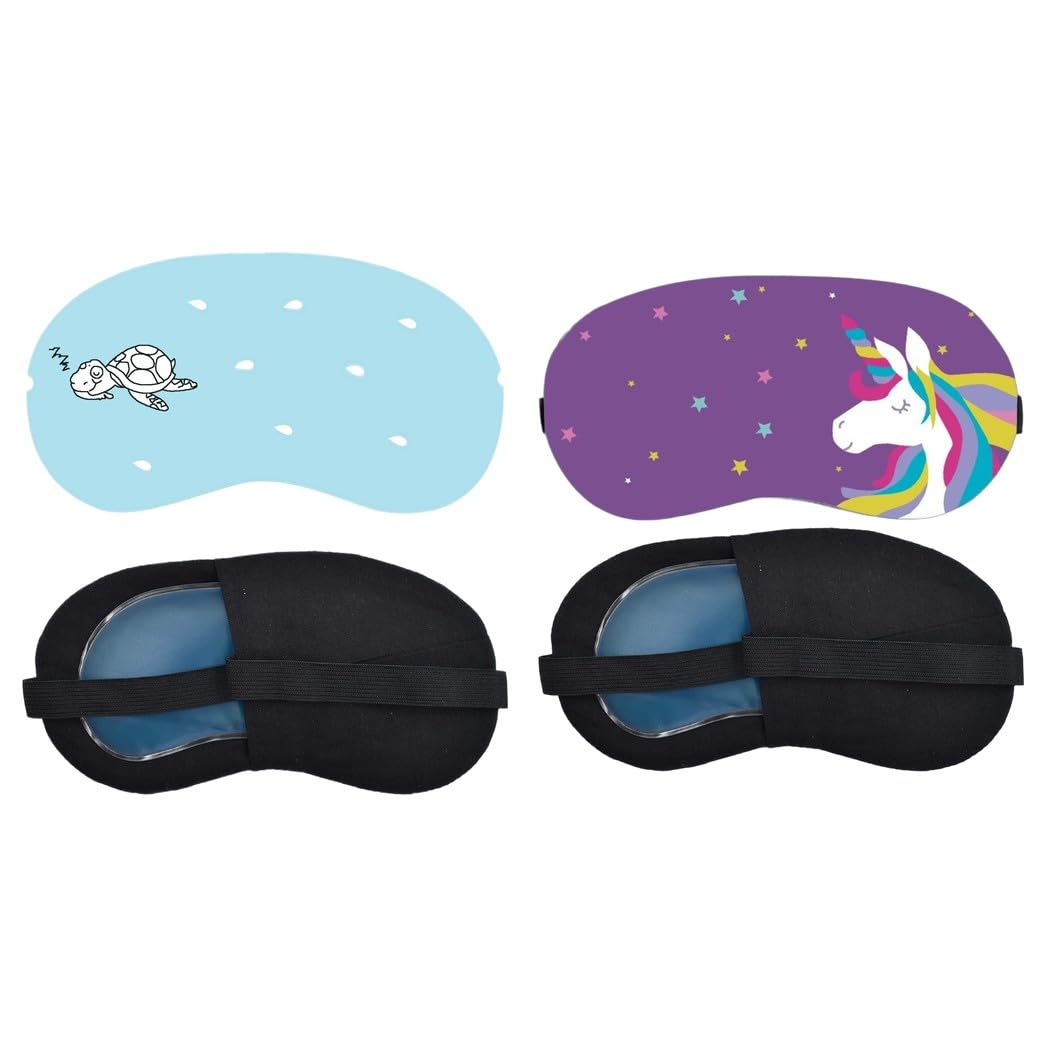 Aoxeria Minimal Fish Sky, Rainbow Unicorn Sleeping Eye Mask Combo, Soft Comfortable Light-Blocking Eye Cover for Women, Men & Kids, Reusable Blindfold for Night Sleep, Nap, Travel, Flight (Pack of 2)-image-21