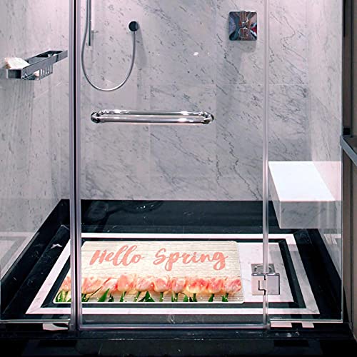 Tapis de douche antidérapant baignoire Hello Spring Lily lavable