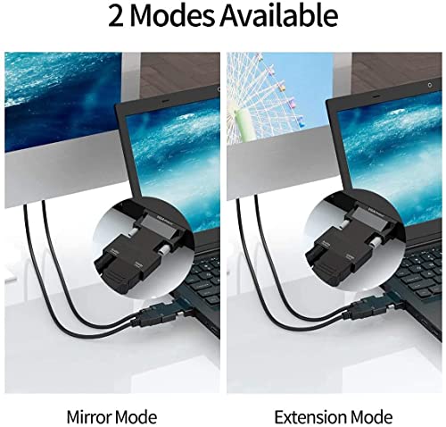 Microware HDMI to VGA Adapter Converter with 3.5mm Stereo Audio, Active Female HDMI to VGA Male 1080p Video Dongle adaptor for Laptop PC PS3 Xbox... - Image 6