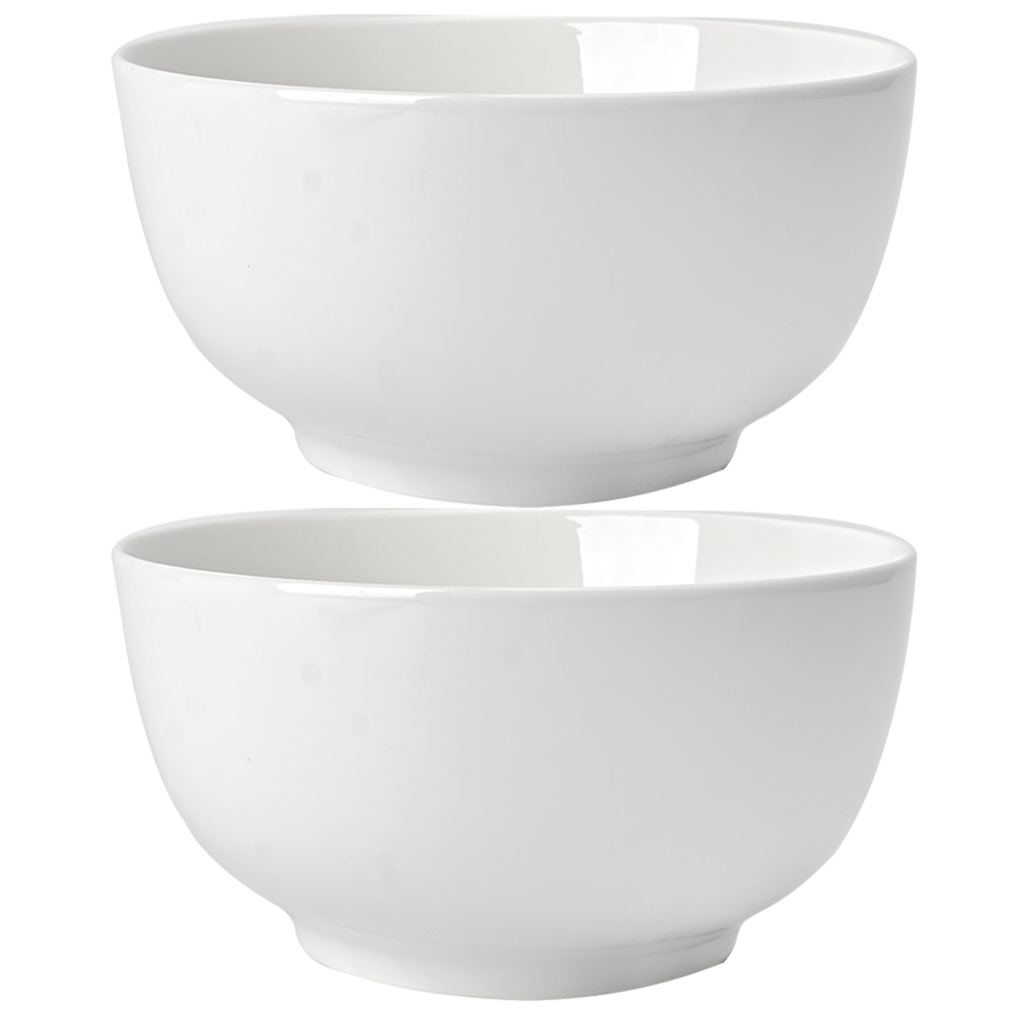 Cuencos para servir de 8 pulgadas, ensaladera grande de 64 onzas de 2, juego de cuencos de cerámica blanca para cereales, sopa, pasta, fruta, pho, apto para lavavajillas y microondas, platos