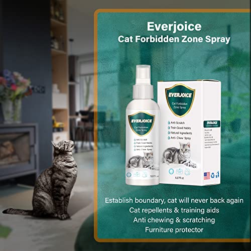 EverJoice Cat Repellent Spray, Anti Chew and Scratch, Training Aid for