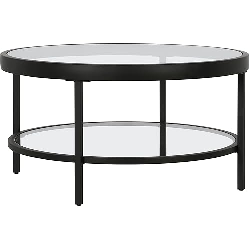 Henn&Hart Alexis Coffee Table, 32" Wide, Black