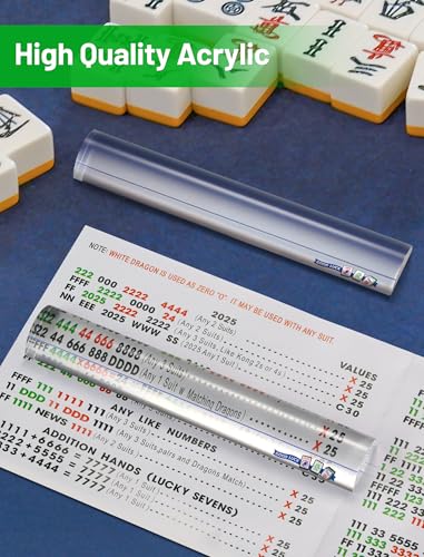 Regla Lectora Mahjong con Aumento y Guía Línea 2 Piezas miniatura 5