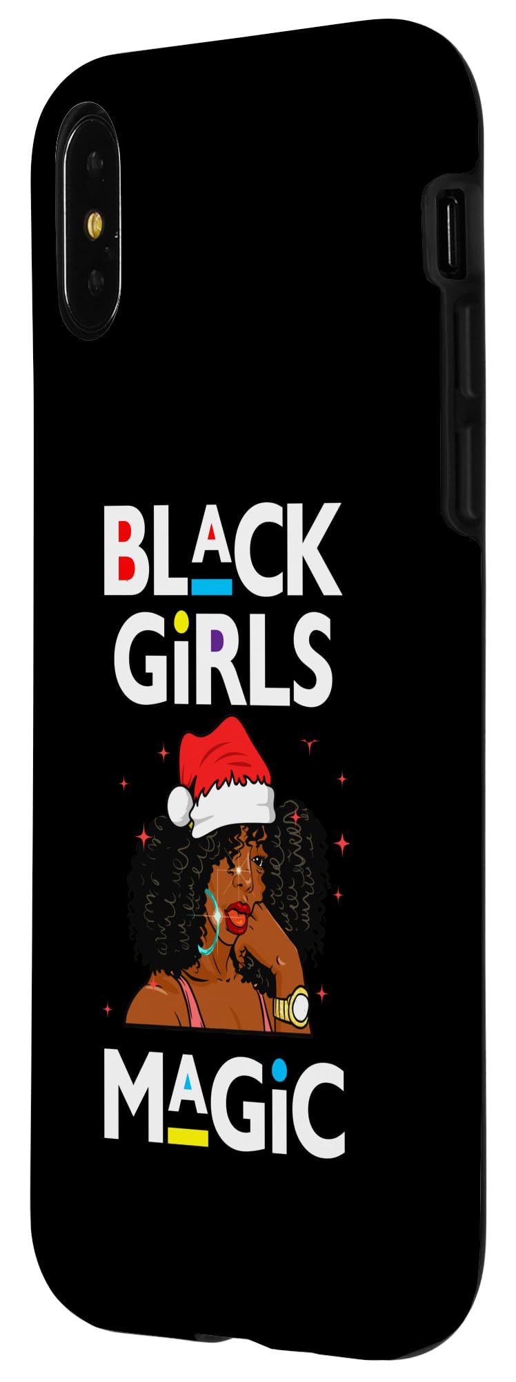 iPhone X/XS Black Girl Magic Christmas Holiday Funny Women Girls Xmas Case - Image 2