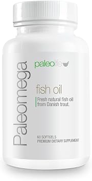 Paleolife - Premium Paleomega Fish Oil. Fresh Natural Fish Oil from Danish Trout - 1500 mg. 60 Soft Capsules 1-Pack