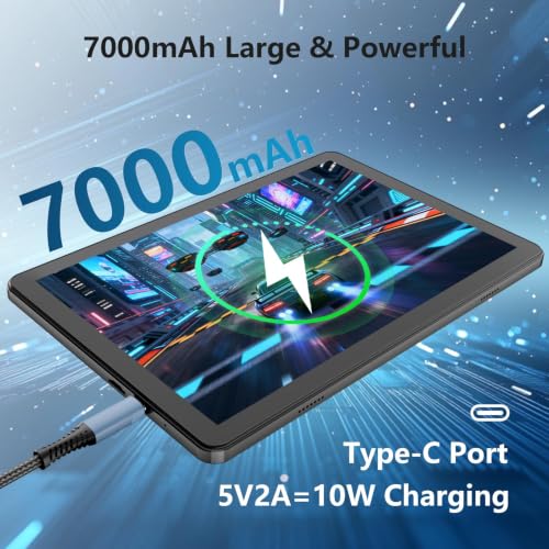 Image of Android Tablet 10 inch, Android 16 with 26GB RAM 128GB ROM with 7000 mAh | Android 16 OS Gemini AI Google GMS Certified T606 Octa-Core 10.1 inch HD Wi-Fi 6 BT 5.0 GPS 7000mAh Battery