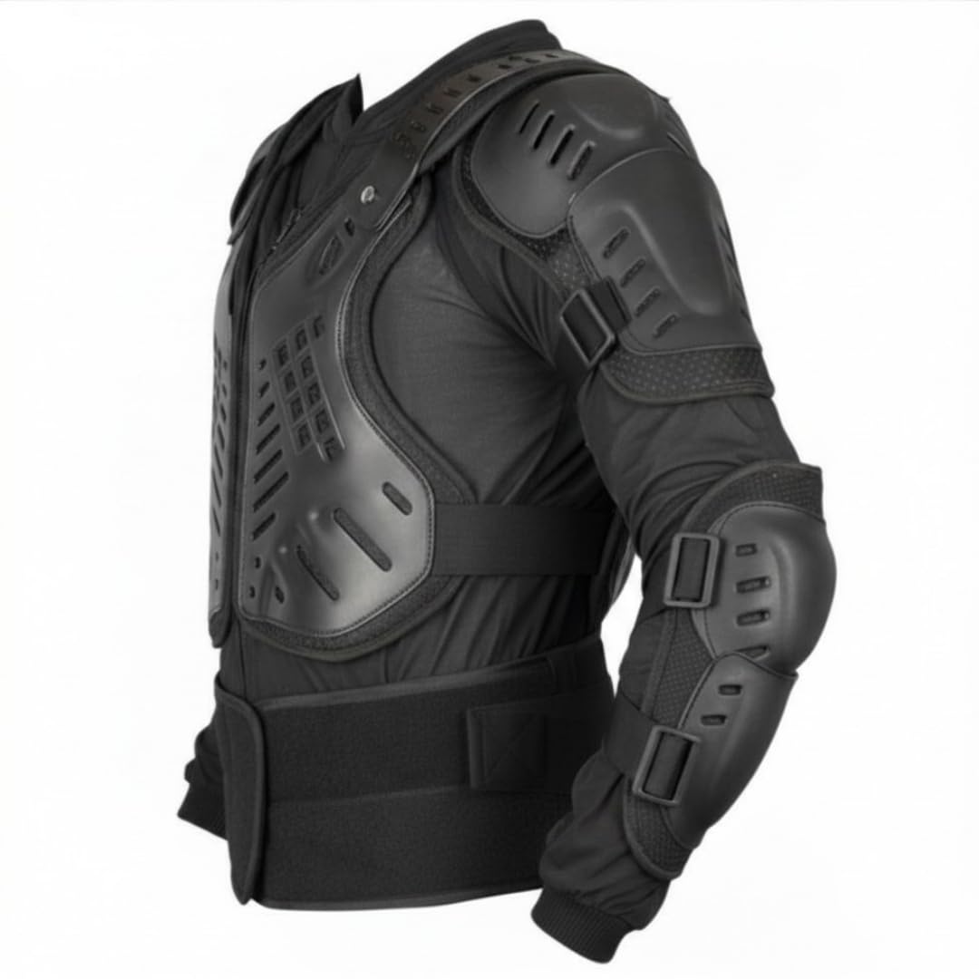 Chaqueta de protección para motocicleta con protector de espalda, chaleco protector para motocross MTB Downhill – Tanque de cuerpo entero – pectoral