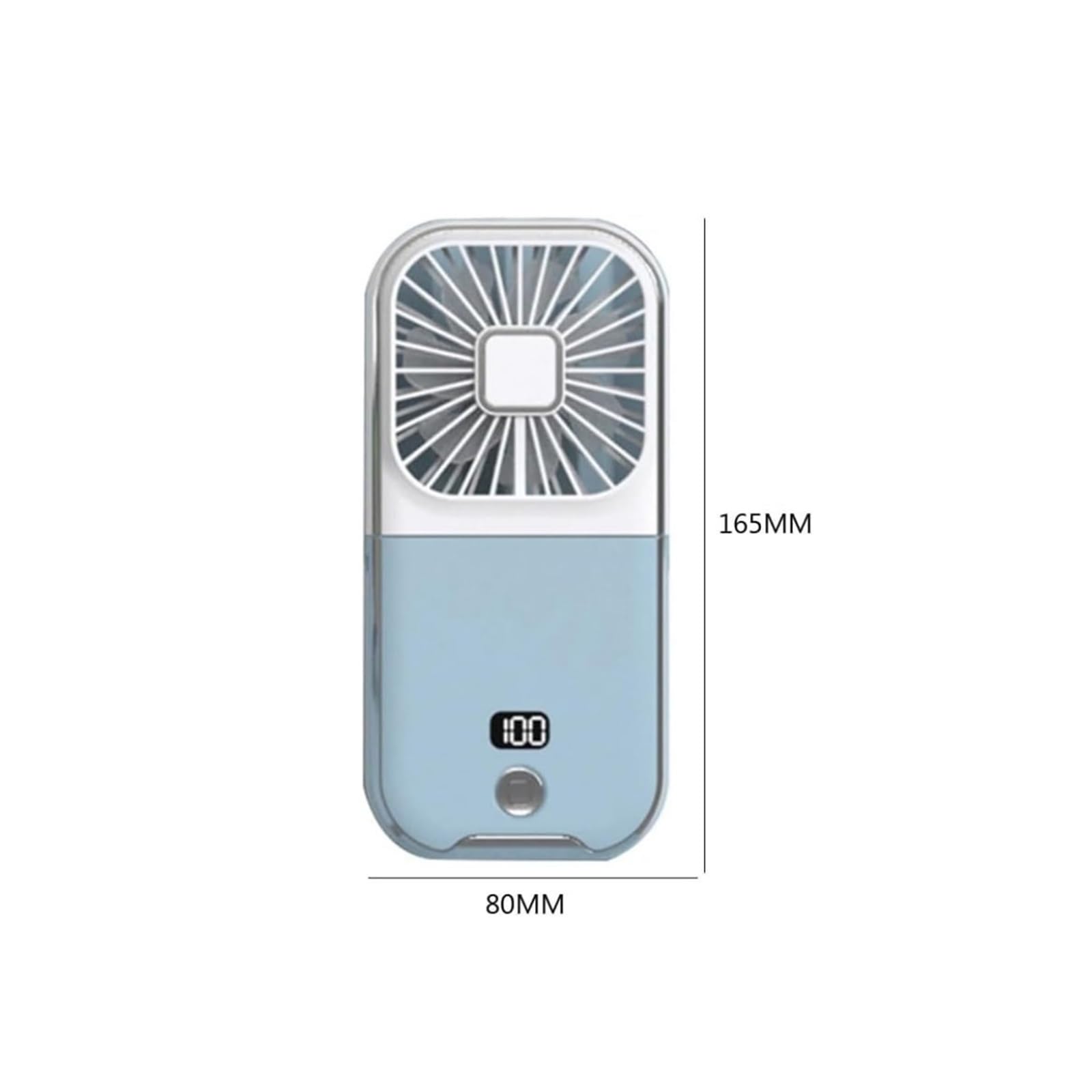 Generico Ventilatore portatile portatile for esterni | Appeso al collo, velocità regolabile, pieghevole, ricarica USB, compatto, leggero(Pink)