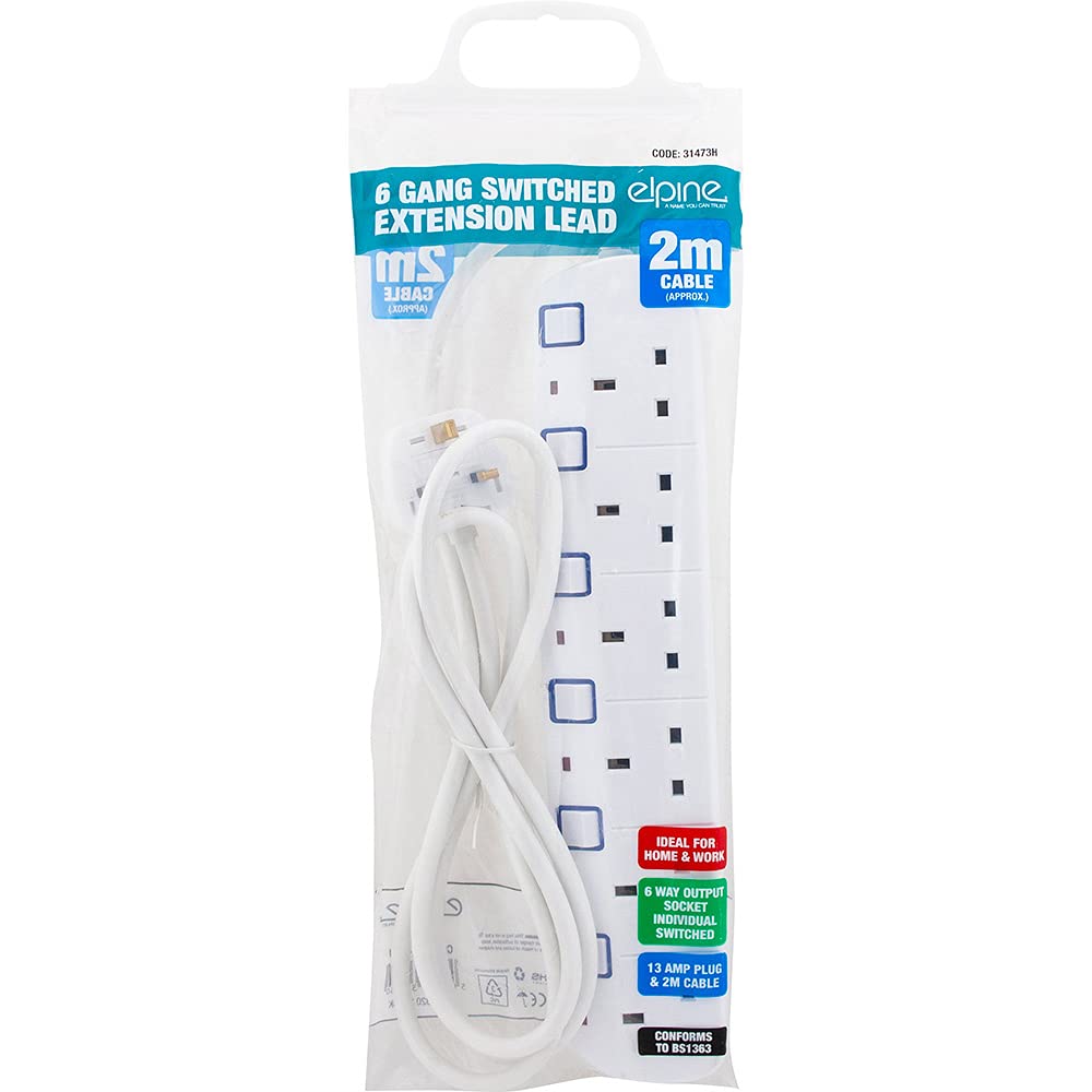 6 way extension lead Find the best price at PriceSpy