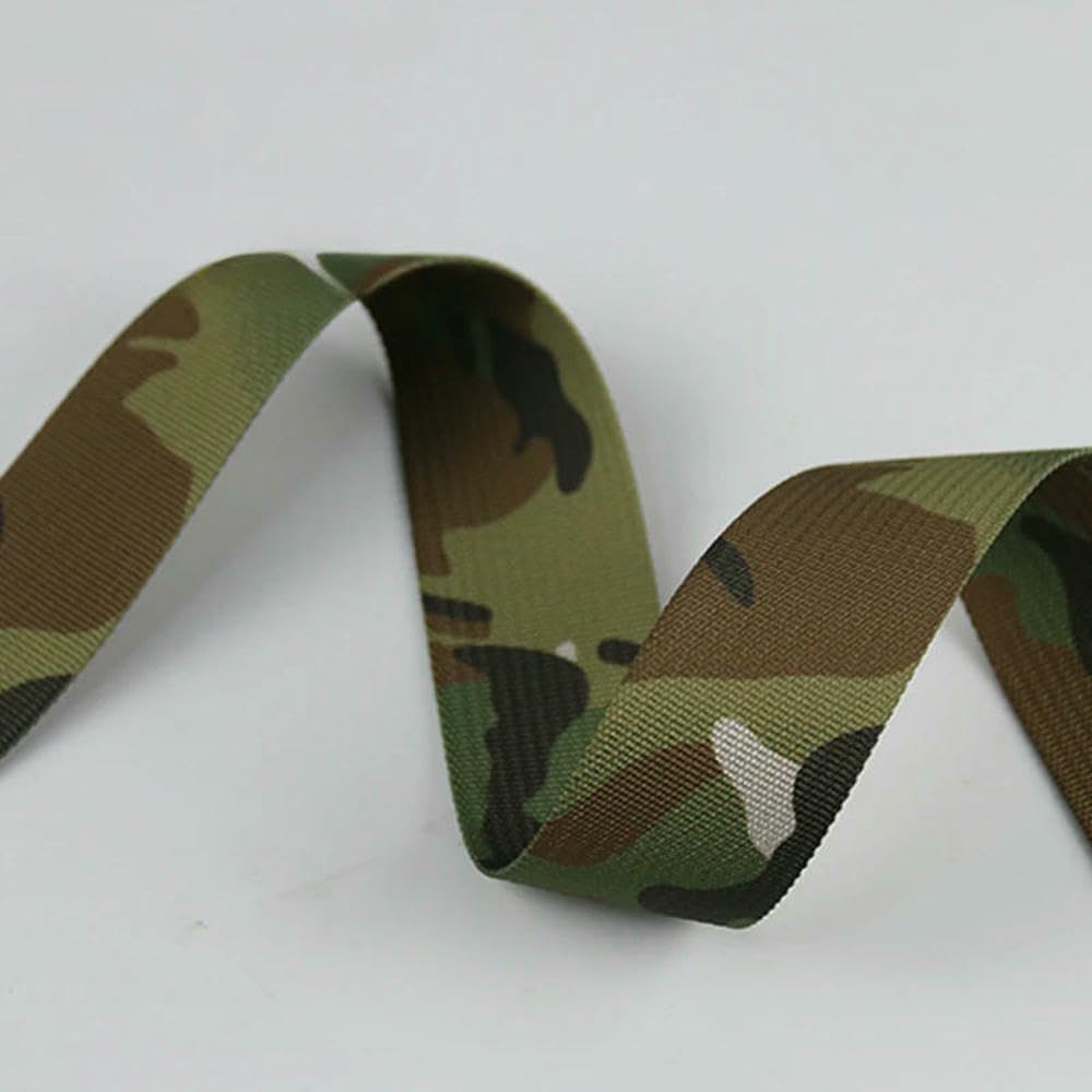 SIHAOYY 5 Meters Length 25mm 38mm 50mm Width Webbing MCBK Black Camouflage Jacquard Webbing Strap Printing Dyeing DIY
