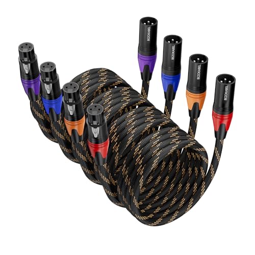 Câble XLR sans interférence pack de 4 micros tressés 3m