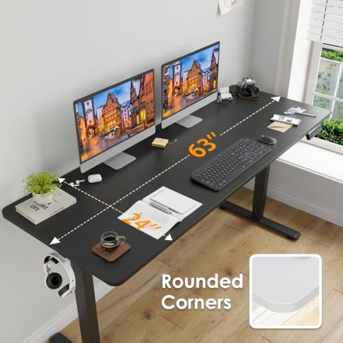 Image of STARY Electric Standing Desk Adjustable Height Sit Stand Home Office Desk with Splice Board